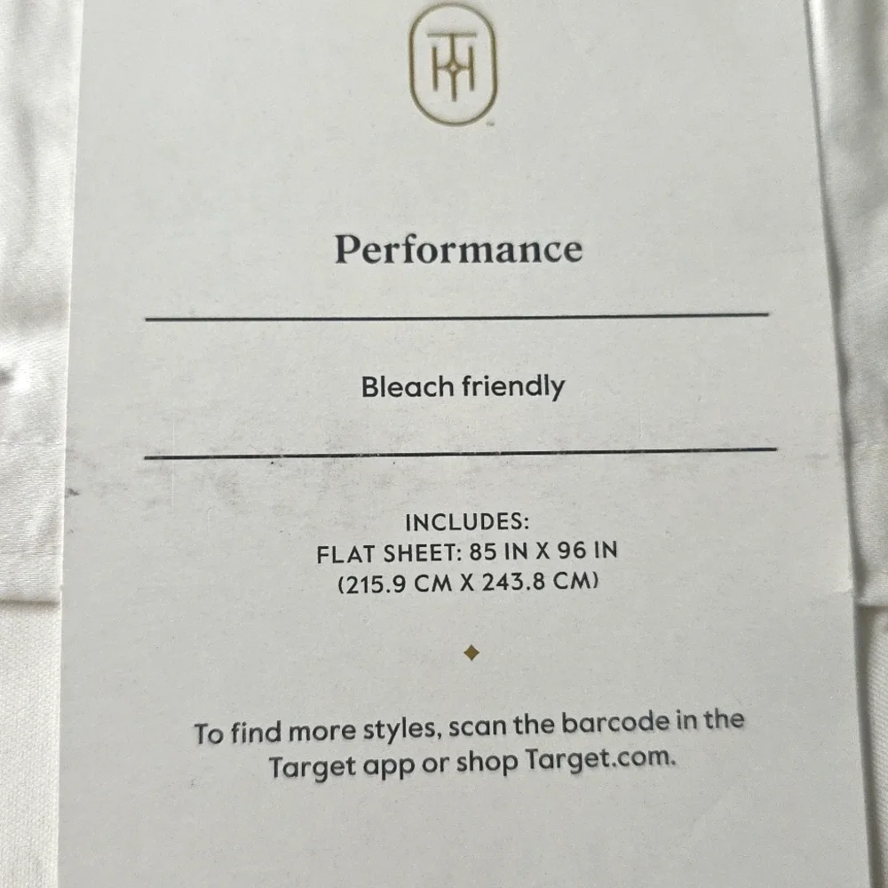 Threshold Full 400 Thread Count Performance Flat Sheet Sour Cream
